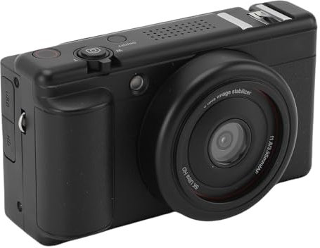 Digitalkamera, 5K 80MP Vlog -Kamera für Fotografie, 30fps Videokameras mit 16 Fach Digitalem Zoom, Autofokus, 2,8 -Zoll -Flip -Bildschirm, Kompakte Mini -Kameras für Jungen (Black)