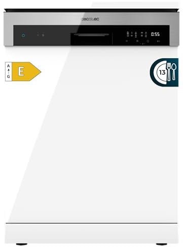 Cecotec Lavavajillas Independiente de 60 cm Bolero Aguazero 6100 E. 1850W, 13 Cubiertos, 6 Programas, Función Dry+, Media Carga, Delay Start, Panel Táctil