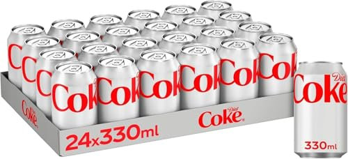 Diet Coke Low Sugar Crisp and Refreshing Soft Drink (24 Cans x 330ml)