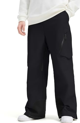 HOUZONIY Herren Schneehose Winter Wasserdicht Snowboardhose Latzhose Herren Winterhose Warm Outdoorhose Ski Hosen für Männer