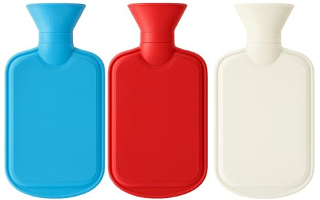 Luxury Cosy Hot Water Mini Bottle 1 Litre – Natural Rubber, Ribbed Surface, British Standard 2025
