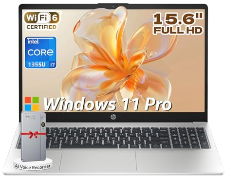 HP 2026 15.6 Laptop 250 G10, 64GB RAM & 2TB SSD, 13th Gen Intel i7-1355U (10-Core, Up to 5.0GHz), 15.6 FHD Display, Numeric Keypad, Webcam, Windows 11 Pro, WiFi 6, Bluetooth