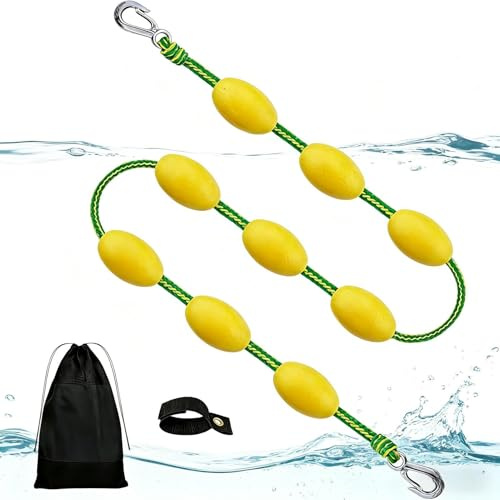Corde de Remorquage pour Bouée,Avec Crochet Double Flotteurs Harnais | Corde de Tube de Soixante Pieds pour Sports Nautiques,Pour Planche Remorquée Kayak Ski Nautique Wakeboard Pêche Dérive Bateau Lac