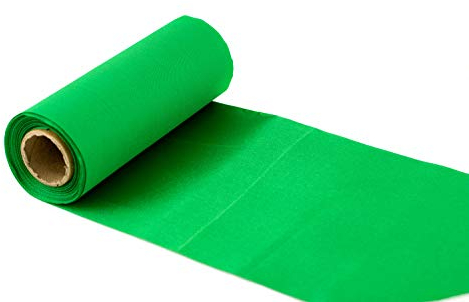 Creativery 9m Rolle Satinband 30cm (grün 580) // Tischläufer Satin Band Stoff Gewebe Tischband Deko