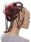 CAISHA XXL Haarteil Haargummi Daisy Dutt Hochsteckfrisuren Mit Geflochtenen Zöpfen Gewellt Kunstfaser Hitzebeständig DM17cm Rot Dunkelbraun Mix G28D