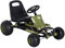 HOMCOM Go Kart Tretauto Tretfahrzeug mit Handbremse, Vor- und Rückwärtsgang, Kinderfahrzeug Kettcar Tretfahrzeug mit Verstellbarem Sitz für Kinder 3-6 Jahren, 99 x 65 x 56cm Grün