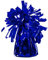 PartyDeco Ballongewicht Folie mit Fransen – Gewichte Luftballons Glitzer – Königsblau, 7 cm, 130 gr, 4 Stück