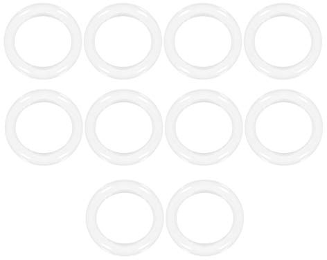 sourcing map 10Stk Silikon O-Ring VMQ Versiegelung Dichtring 20mm AD 14mm ID 3mm Breite Weiß