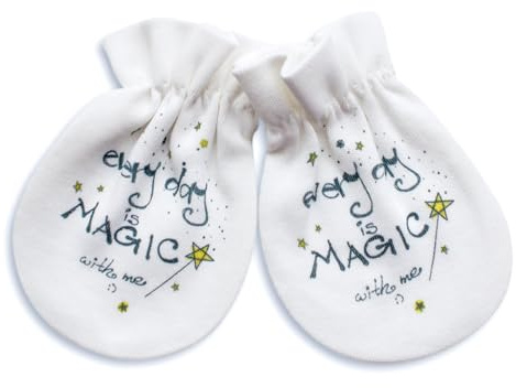 For Babies - Bio-Baumwolle Baby Kratzhandschuhe Kratzfäustlinge für Neugeborene Jungen und Mädchen 0 bis 3 Monate/Anti Scratch Mittens Newborn Organic Cotton