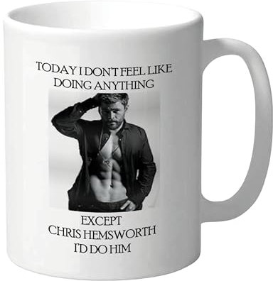 Chris Hemsworth Mug, Chris Hemsworth Gift, Novelty Mug for Mug Her Female Celebrity Heartthrob Gift