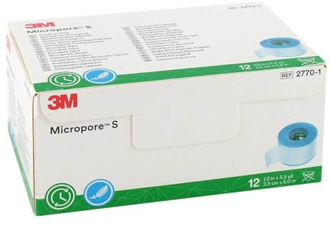 MICROPORE S Silikonrollenpflaster 2,5 cmx5 m 12 St