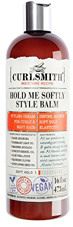 Curlsmith - Hold Me Softly Style Balm - Vegane weiche Halte-Styling-Creme für welliges und lockiges Haar, natürlicher Look (474ml)
