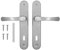 ADGO Kit De Poignée De Porte Pour Serrure À Garnitures 72 Gauche, Droite Et Gauche, Garniture De Poignée De Porte En Aluminium Et Acier Galvanisé (Argent)