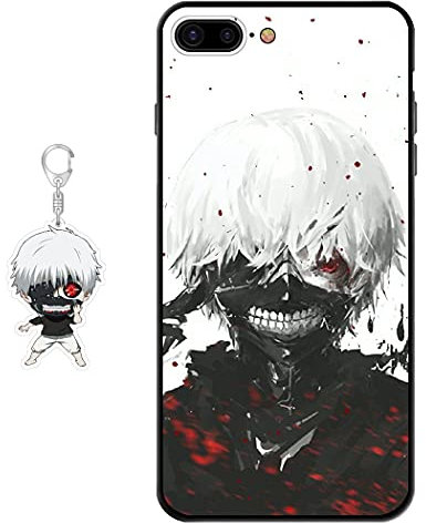 Staremeplz Compatible with iPhone 7 Plus/iPhone 8 Plus Case Anime Design [With Figure Keychain], Soft Silicone Flexible TPU Animation Phone Case for iPhone 7 Plus/iPhone 8 Plus