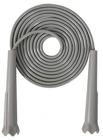 LTLCLZ Corda per Saltare in PVC da 5Mm Professionale Fitness Home Gym Attrezzatura per Il Fitness Portatile Esercizio Sport Salto Salto,Grigio