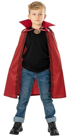 Rubies Set Umhang und Medaillon Doctor Strange Kinder – Rot – Einheitsgröße – offizielles Lizenzprodukt