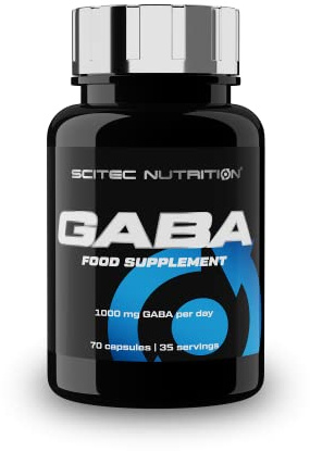 Scitec Nutrition GABA - Gamma-Aminobuttersäure in Kapselform | Aminosäurederivat - Einfach einzunehmen - zur Einnahme am Abend - 70 Kapseln