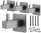 Neuhall 4 x Wandhaken Kleiderhaken Wand Handtuchhaken echt Edelstahl gebürstet nicht rostend Garderobenhaken Badezimmer Handtuchhalter für Wand-Montage inkl. Befestigungsset | Classic-quad Länge: 40mm