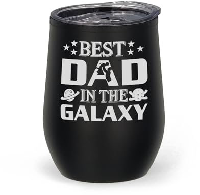 Mug isotherme gravé au laser avec inscription « Best Dad in The Galaxy » pour la fête des pères