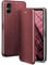 ONEFLOW Mobile Phone Case Compatible with Sony Xperia 5 V - Foldable, Mobile Phone Case with Card Slot, Flip Case Call Function, Leather Look Flip Case with Silicone Bumper, Wine Red