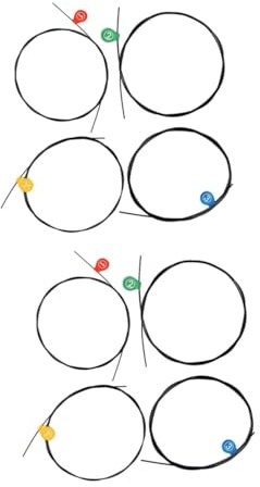 Toyvian 2 Jeux De Cordes Pour Ukulélé En Nylon A/e/c/g. Le Son Et Le Volume De Votre Ukulélé 4 Pièces * 2