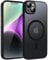 KPPIT for iPhone 14 Plus case Compatible with MagSafe,Translucent Matte Back Camera Lens Full Protect Slim Shockproof Phone Cover,Magnetic Case for iPhone 14 Plus 6.7,Black
