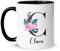 Kembilove Tazas de cafe - Taza personalizada con nombre - Tazas originales para regalar - Taza de cerámica 350ML personalizada con tu nombre e inicial - Regalos para amigas (Diseño 2)