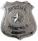 Henbrandt Insignia de policía plateada para adultos con decoración de estrella, insignia de metal especial de policía de Halloween, zombi, policías y ladrones de policía de Nueva York, accesorios de