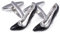 AMDXD Hemd für Manschettenknöpfe, Hohe Absätze Manschettenknöpfe Hochzeit Herren, Silber Schwarz Manschettenknöpfe Hochzeitsgeschenke