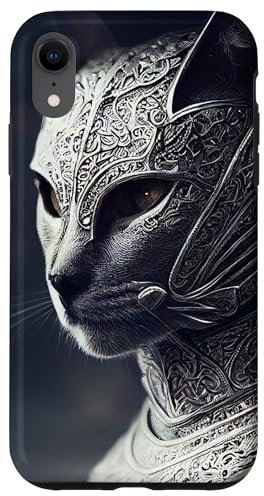 Cool Wild Warrior Cat Illustration Novelty Graphic Designs Case for iPhone XR