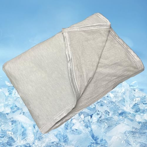 Kühldecke Sommerdecke, 2 in1 Kühldecke Bett,Selbstkühlende Decke 200X150cm Eisseide Decke Kalte Decke Kühlende Decke Küldecken Cool Blanket Bettdecke Kühlend für Sommer Heißen (Einfarbig 200x150)