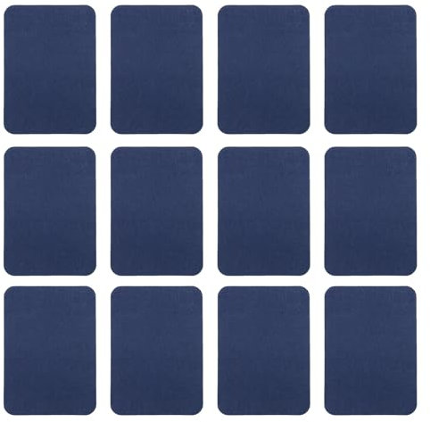 PATIKIL Iron-on Patches 4.1x3, 12 Pack Fabric Repair Patches Iron on Patch Mending for Clothes Pants Bags Hole Repairing Decorating Kit, Navy Blue