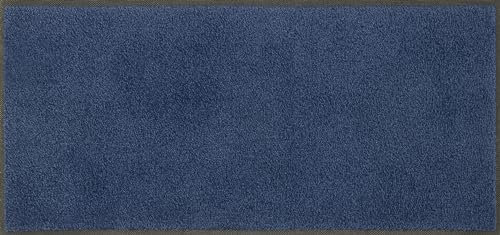 Wash+Dry Fußmatte, Navy 35x75cm, innen und außen, waschbar, blau