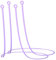 DOB SECHS 2 Pieces Link Safety Connector Cord for Earplugs, Silicone Lanyard, 25.98inch - Purple (No Earplugs)