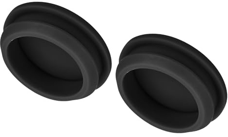 QUARKZMAN 2pz Tappo in Silicone per Fori, Montaggio Dia 36.6mm/1.4 Larghezza Scanalatura Stretta 5mm Tappi Copriforo Pannello Rotondo a Filo Gomma Impermeabili per Laboratorio, Nero