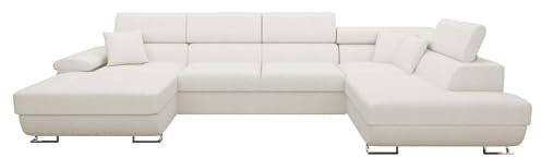 Mirjan24 Ecksofa Cotere Bis, Eckcouch, Sofa mit Schlaffunktion und Bettkasten, U-Form Couch Farbauswahl Wohnlandschaft vom Hersteller (Abriamo 04, Seite: Rechts)