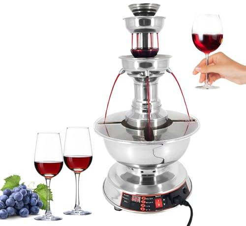 AIZYR 3 Tier Wine Fountain Machine Electric Red Wine Fountain Machine, Beverage Warmer Dispenser for Wine, Champagne, Juice