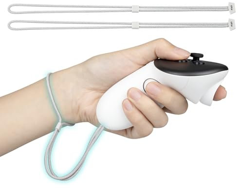 SOULWIT Professional Replacement Wrist Straps (2 Pcs) for Oculus Quest3, Durable & Adjustable Controller Hand Straps for Meta Quest 3S, Easy DIY Installation - White