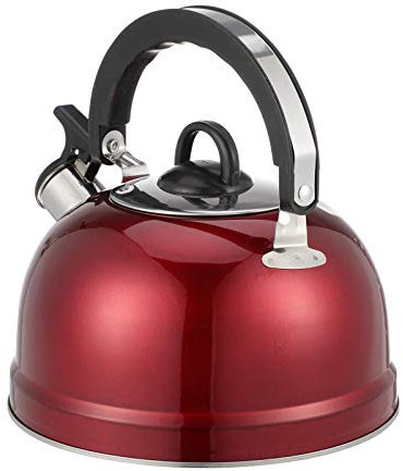 OFFSCH Tetera Silbante Inoxidable de 3L para Estufa de Gas y Cocina de Inducción Hervidor de Agua Silbido para Uso Doméstico Gran Capacidad y Asa