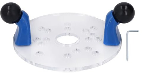 Router Base Plate, Universal Trim Router Sub-Base, Portable Clear PVC Router Base Plate with Predrilled Holes Shank Round