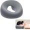 Lotvic Cuscino viso per massaggio, massaggio a forma di U, poggiatesta con foro, poggiatesta con lato anteriore verso il basso, per saloni, scrivanie, tavoli, grigio
