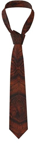 NBHDZENGW Rote Holz-Krawatte, bedruckte Seidenkrawatte, luxuriöse Designer-Krawatte für Hochzeiten, Business, formelle und legere Kleidung, elegant für Männer, Schwarz , Einheitsgröße