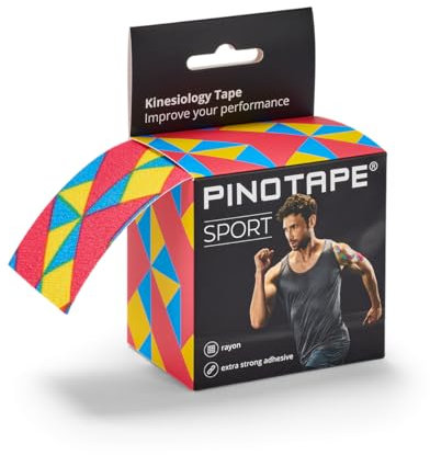 Pinotape Kinesiologie Tape Sport PINO 80s Style – Flexibel und Hautfreundlich