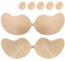 Soutien Gorge Adhesif, Soutien Gorge Dos Nu Push Up, Réutilisable Sticky Bra Invisible, Respirant Confortable, pour Robes de Mariée, Robe Soiree, sans Bretelle Robes (C, Beige)
