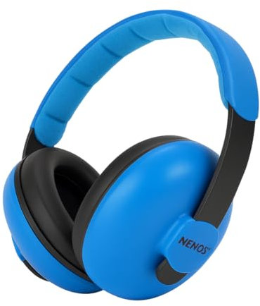 ESTRO Cascos Antiruido Niños - Auriculares Bebe Antiruido Cascos Ruido Bebe Protectores Auditivos para Bebes EM1 (Azul)