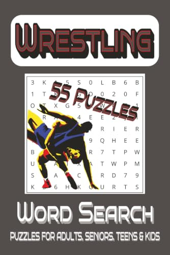 Wrestling word search: 55 Puzzles for Adults, Seniors, Teens & kids