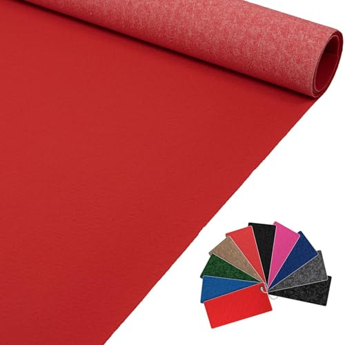 Messeteppich Event Teppich Teppich Läufer Meterware Hochzeitsteppich Empfangsteppich VIP Alex Läufer Flur 400 x 100 cm Rot