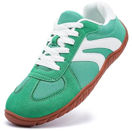 JUJIAOSO Barefoot Shoes Wide Casual Lace Up Retro Zero Drop Fashion Sneakers for Women Men