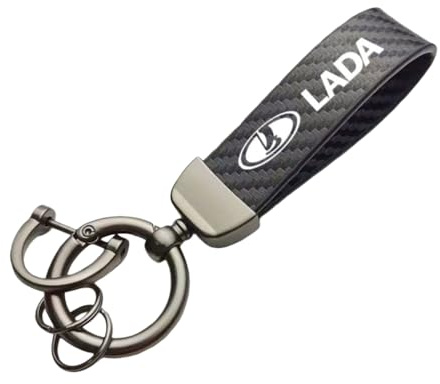 SDYAYFGE Schlüsselanhänger Auto,für Lada Vesta XRAY Niva granta Leder Schlüsselring Metall Autoschlüsselbund Logo Ersat Zubehör personalisiert Geschenke,C
