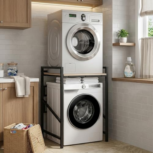 Victoam Waschmaschinenregal, Waschmaschine Trockner Schrank, 71x61x102cm